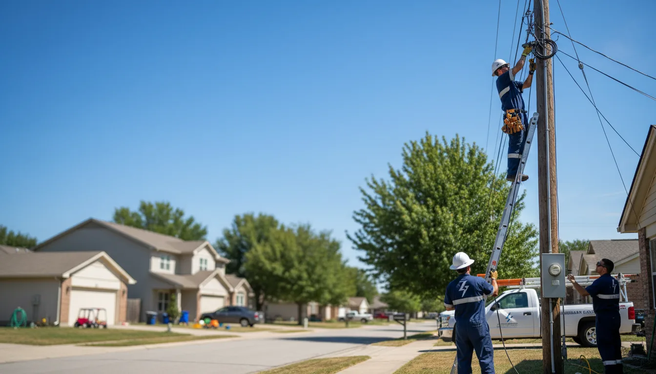 Residential electrician providing installation services in Halstead, KS